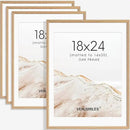 18x24 Poster Frame Set of 4 Natural Solid Oak Photo Frames with 16x20 Removable Mat Wall Hanging Large Handcrafted Frame with HD Plexiglass Wall and Tabletop Display Large Picture Frame by CozyNest Decor
