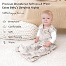 Baby Sleep Sack 12-18 Months 0.5 Tog Wearable Blanket Baby, 3 Pack 100% Cotton Lightweight Sleeping Sack with 2-Way Zipper for Infant Toddler Apricot White Sun Clouds by TinyTreasures Baby Boutique