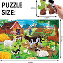 Jumbo Floor Puzzle for Kids,Farm Animals Jigsaw Large Puzzles,48 Piece Barn Puzzle for Toddler Ages 3-5,Children Learning Preschool Educational Toys,Birthday Gift for 4-8 Years Old Boy and Girl by TinyTreasures Baby Boutique