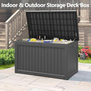 KAMABOKO 230 Gallon Outdoor Storage Box, Resin Deck Boxes Indoor and outdoor, Waterproof Storage Box Lockable Lid for Garden Tools, Package Delivery, Patio Cushions, Black by CozyNest Decor