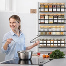 Magnetic Spice Rack Organizer for Fridge Seasoning Organizer for Kitchen Storage With Screw Magnetic Shelf for Oven, RV,Garage,Bathroom(Black, 4pack) by CozyNest Decor