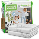 Premium Bamboo Crib Mattress Encasement Protector | Full Zipper Enclosure | Waterproof | Extra Soft | Enfused Charcoal for Odor Control | Fits Crib | Family Friendly, White by TinyTreasures Baby Boutique
