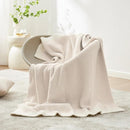 Snuggle Sac Heather Ivory Oversized Throw Blanket for Couch, Super Soft Warm Blankets Cozy Knit Fuzzy Lightweight Throw XL for Sofa, Bed, Heather Ivory, 50x 70 inches by TinyTreasures Baby Boutique
