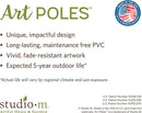Studio M Art Pole, PVC Weather Resistant Pole with Vinyl Bowl 20 inches Tall Outdoor Decoration for Gardens, Patios, Yards, Landscaping and Birding Accessories, The Light Remains by GreenHaven Gardens