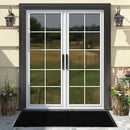 Yimobra Front Door Mat Outdoor Indoor Entrance, 100% Waterproof All-Season All Weather Doormat, Welcome Matt Outside Entry, Non Slip, Low Profile, Heavy Duty Patio Porch Floor Mats,47 x 24,Black by CozyNest Decor