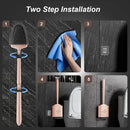 Sellemer Toilet Brush and Holder Set - Flexible Toilet Bowl Brush Head with Silicone Bristles, Compact Size for Storage and Organization, Ventilation Slots Base (1 Pack, Rose Gold) by CozyNest Decor