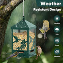 Squirrel Proof Bird Feeders for Outdoors, 6LBS Extra Large Capacity Hanging Metal Bird Feeder with Weight-Activated Perches, Wild Bird Feeders for Outside Finch, Cardinal, Blue Jay by GreenHaven Gardens