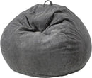 Hobestluk 2.5FT Bean Bag Chair Beanbags Small Bean Bag Chair with Filler Included Teardrop Bean Bag with Removable Cover for Bedroom Living Room (Small, Grey) by CozyNest Decor