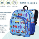 Wildkin 12-inch Kids Backpack – Padded, Adjustable, Ideal for Daycare & Travel - Trains, Planes, and Trucks by TinyTreasures Baby Boutique