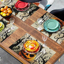 Halloween Black Cat Pumpkin 12x18 Placemats Set of 4 Happy Halloween Bat Branch Linen Table Place Mat Seasonal Fall Washable Heat Resistant Non Slip Table Placemats for Party Kitchen Dining Decor by CozyNest Decor