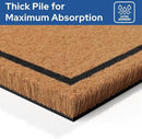Barnyard Designs Natural Coco Coir Heavy Duty Backing Doormat - Large Cute Non-Slip Front Door Welcome Mat for Outside Entrance or Porch Entry, Brown (17x30, Hello) by CozyNest Decor