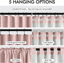MIULEE 100% Blackout Curtains 120 Inch Long 2 Panels for Bedroom, Thick Luxury Faux Linen Black Out Curtain Room Darkening Back Tab Pleat Window Textured Drapes with Hooks for Living Room, Baby Pink by CozyNest Decor