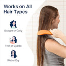 Crave Naturals Glide Thru Hair Brush - Detangler Brush for Curly, Straight, Wet or Dry Hair - Gentle Detangling Brusheses for Adults, Kids, Toddlers - Hair Accessories for Women, 7.5"x3" - Coral by TinyTreasures Baby Boutique