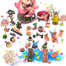 93 Pcs Fairy Garden House Resin Accessories Fairy Elves Kit Miniature Fairy Figurines Ornaments Fairy Animals Decor Outdoor for DIY Dollhouse by GreenHaven Gardens