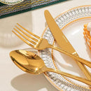 KINGSTONE Gold Silverware Set, 20-piece 18/10 Stainless Steel Flatware Set Cutlery Set for 4, for Kitchen, Home, Wedding, Party, Mirror Polished and Dishwasher Safe, Featured Gifts by CozyNest Decor