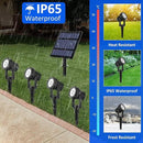 T-SUNUS Solar Garden Spotlight Outdoor, 4-in-1 Solar Spot Lights IP65 Waterproof 9.8ft Cable, 5W Separated Solar Panel, Auto On/Off for Tree Patio Yard Driveway Pathway Pool Area(Warm White 3000K) by GreenHaven Gardens