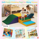 Soft Climbing Toys for Toddlers, Soft Foam Climbing Blocks, PU Leather Gym Climb & Crawl Soft Activity Playset, Indoor Climbing Toys Equipment for Kids and Children, Classic Yellow by TinyTreasures Baby Boutique