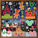Christmas Window Clings Decorations - Cute Funny Double-Sided Static Stickers for Glass Windows and Doors, Perfect Decorations, with Castle Pattern, Reusable 9 Sheets by CozyNest Decor