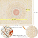 Damanse Floral Tapestry Wall Hanging Cute,Boho Wall Tapestry for Bedroom Aesthetic,Mandala Living Room Decor for Teen Girls (Yellow, 59.8"x78.7") by CozyNest Decor