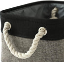 TcaFmac Storage Basket for Shelves - Small 6 Pack Fabric Storage Bins for Organizing, Collapsible Storage Cubes with Handle for Closet Cloth Toy Gift Kids (Black & Grey 11.8 x 7.8 x 5.2 inch) by TinyTreasures Baby Boutique
