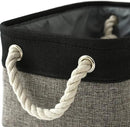 TcaFmac Storage Basket for Shelves - Small 6 Pack Fabric Storage Bins for Organizing, Collapsible Storage Cubes with Handle for Closet Cloth Toy Gift Kids (Black & Grey 11.8 x 7.8 x 5.2 inch) by CozyNest Decor