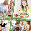 4 Pcs Portion Control Plates & Bowls Set (9 Inch), Self-Measuring for Weight Loss, Gastric Bypass, LapBand, Diabetes, & Healthy Diets, Divided Nutrition Plates for Adults & Children by CozyNest Decor