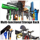 WALMANN Wall Mount Tool Organizer, Mop and Broom Holder, Garage Storage Rack, Heavy Duty Garden Tool Storage Organization System, Holds Up to 300lbs by GreenHaven Gardens