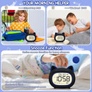 Kids Alarm Clock with Night Light for Kids, Small Digital Alarm Clocks for Bedrooms, Routine Builder, Cute Cat Alarm Clock with Sleep Training, Snooze, 12/24H, Date & Day, Temperature, USB Port by TinyTreasures Baby Boutique