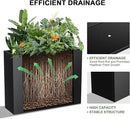 Metal Planter Box, Planter Boxes Outdoor Heavy Duty Metal Garden Planter Spliced Flower Pot with Partitions, All-Weather Use with Drainage Holes for Patio/Porch-35.43"x 27.55"x 11" by CozyNest Decor