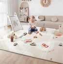 Baby Play Mat 47x47 Foldable Baby Play Mat for Playpen 50x50 Playpen Mat Reversible Foam Play Mat for Baby to Play on Floor 0.4" Crawling Baby Girl Play Mat for 50x50 Playpen(47 * 47 * 0.4) by TinyTreasures Baby Boutique