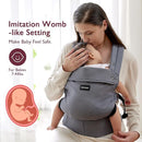Momcozy Baby Carrier - Ergonomic, Cozy and Lightweight Carrier for 3-24 Months, Effortless to Put On, Ideal for Hands-Free Parenting, Enhanced Lumbar Support, Purehug for Infant to Toddler, Grey by TinyTreasures Baby Boutique