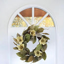 Admired By Nature 24" Magnolia Pine for Home Office Front Door Wreath, Wall Hanging Arrangement Decoration by CozyNest Decor