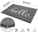 Door Mat (36"x24",Grey), Durable Welcome Mat Low Profile Floor Mat Front Doormat Non Slip Mats Entrance Rectangular Easy to Clean Doormat, for Entryway, Patio, High Traffic Areas by CozyNest Decor
