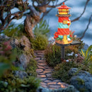 Dazzle Bright Miniature Lighthouse Pathway Decorative Lights, Solar Lights Outdoor Miniature Lighthouse Waterproof Garden Stake Light for Fairy Garden Pathway Lawn Yard Gifts Decoration by CozyNest Decor