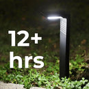 Techko Outdoor Solar L-Shaped Path Lights (2-Pack), Modern Minimal Design, Waterproof IP65, Garden Lights for Landscape, Yard, Walkway, Pathway,Matte Black by GreenHaven Gardens