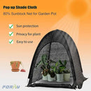 Porayhut Pop up Sunshade Cloth Pack of 3,Easy Open Crop Shade Net 36''*36''*39''UV Resisitant Plant 80% Sunblock Net for Mini Flower Pot with Stakes by GreenHaven Gardens