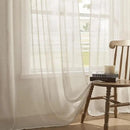 Joydeco Sheer Curtains 84 Inches Long, White Curtains for Living Room 2 Panels Set, Linen Curtains Window Privacy Assured with Light Filtering(W52 x L84 Inch,Linen) by CozyNest Decor