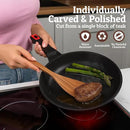 PriorityChef Premium Wooden Spoons for Cooking - 8pc Smooth Finish Teak Utensil Set with Hanging Hooks, Heat-Resistant & Nonstick Safe, Ideal for Gifting by CozyNest Decor