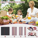 Waterproof Picnic Blanket 80" x 60" in Portable with Carry Strap for Beach Mat or Family Outdoor Camping Party, Park Blanket for Grass Park, Hiking, Travel, Concerts (Brown&Orange, 80" x 60") by TinyTreasures Baby Boutique