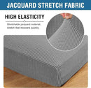 H.VERSAILTEX Super Stretch Individual Seat Cushion Covers - Sofa & Couch Cushion Slipcover Sets - Thick Jacquard Textured Twill Fabric (3 Piece XL, Dove) by CozyNest Decor