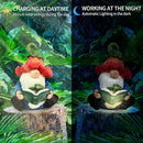 Garden Gnome Statue-Resin Gnome Figurine Hugging Turtle Reading Book with Solar LED Lights，Outdoor Summer Decorations for Patio Yard Lawn Porch,Garden Ornament Gift by CozyNest Decor