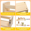 Fun Memories Nursery Book Shelves, 24Inch Floating Shelf for Wall, Wall Bookshelf for Kids Solid Wood Wall Mounted Shelves for Books,Toys and Decor Storage, Set of 2 by TinyTreasures Baby Boutique
