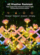 Brightown Outdoor Solar Garden Lights - 4 Pack LED Flower Lights with Glowing Flowers & Stems, Realistic, Bigger Solar Panel, Waterproof for Yard Patio Home, Pink by GreenHaven Gardens
