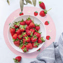 Whaline 4Pcs Round Placemats Daisy Strawberry Embroidered Place Mats Summer Strawberry Dinner Table Mats for Home Wedding Baby Shower Birthday Party Decor by CozyNest Decor