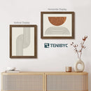 11x14 Picture Frame Set - 3 Pack, Brown Woodgrain, Wood Photo Frame, HD Tempered Glass, Wall Gallery Photo Frame by CozyNest Decor