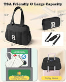 Women Duffle Bag with Initial, Personal Item Travel Bags，Stuff for Teen-Gym Bag with Wet Pocket，Lightweight Travel Bags Personalized Tote with Makeup Pouch by TinyTreasures Baby Boutique