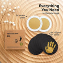 2-Pack Round Inkless Baby Hand and Footprint Kit - Mess Free Ink Pad for Newborn Keepsake, Dog Nose & Paw Print Kit, Clean Touch Ink Pad for Baby Hand & Footprints, Ideal New Mom Gifts (Gold) by TinyTreasures Baby Boutique