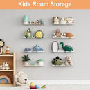upsimples 16 Pack Acrylic Shelves for Wall Storage, 15" Floating Bookshelves for Kids, Display Shelf Organizer for Bathroom, Bedroom, Living Room, Kitchen, Room Decor, Clear by CozyNest Decor