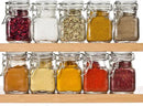 Spice Jars, 24 Pack 4oz Small Glass Jars with Airtight Hinged Lid, With 24 Spice Labels & Silicone Funnels, Airtight Glass Jars for Spices, Condiments Herb Seasoning Art Craft Storage by CozyNest Decor