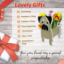 Pug Dog Planter Plant Pots,Cute Garden Dog Flower Planter,Dog Planters Birthday Gifts for Women,Office,Indoor/Outdoor Decor（9.45 * 7.17 * 10.87in） by GreenHaven Gardens
